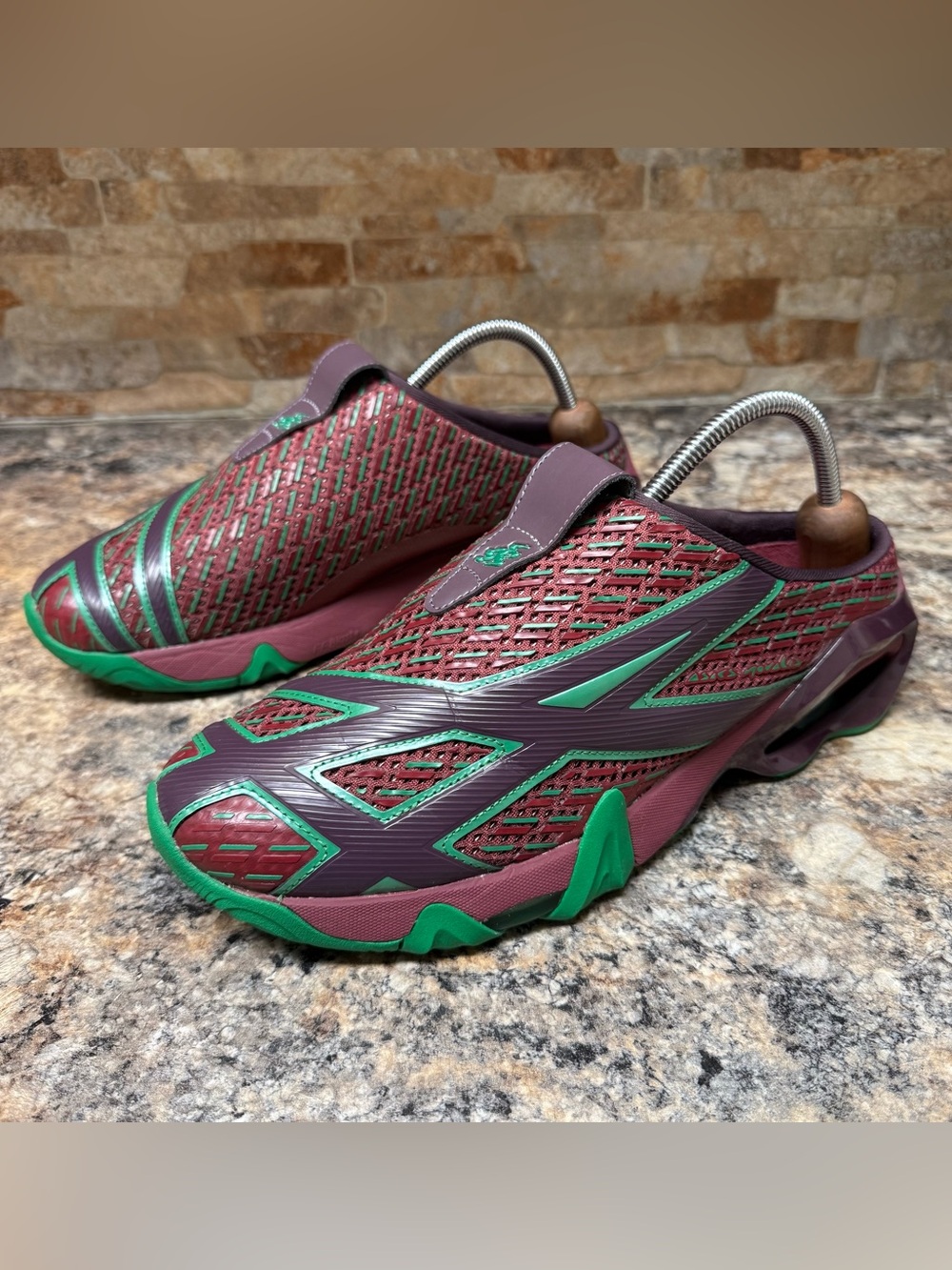 Kiko Kostadinov x ASICS Novalis Gel-Styrax Mules Dahlia Bright Green Size 10